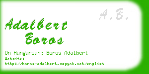 adalbert boros business card